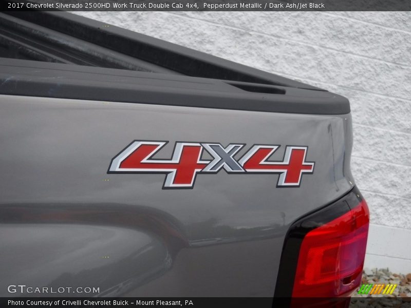 Pepperdust Metallic / Dark Ash/Jet Black 2017 Chevrolet Silverado 2500HD Work Truck Double Cab 4x4