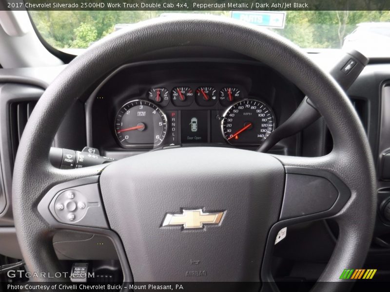 Pepperdust Metallic / Dark Ash/Jet Black 2017 Chevrolet Silverado 2500HD Work Truck Double Cab 4x4