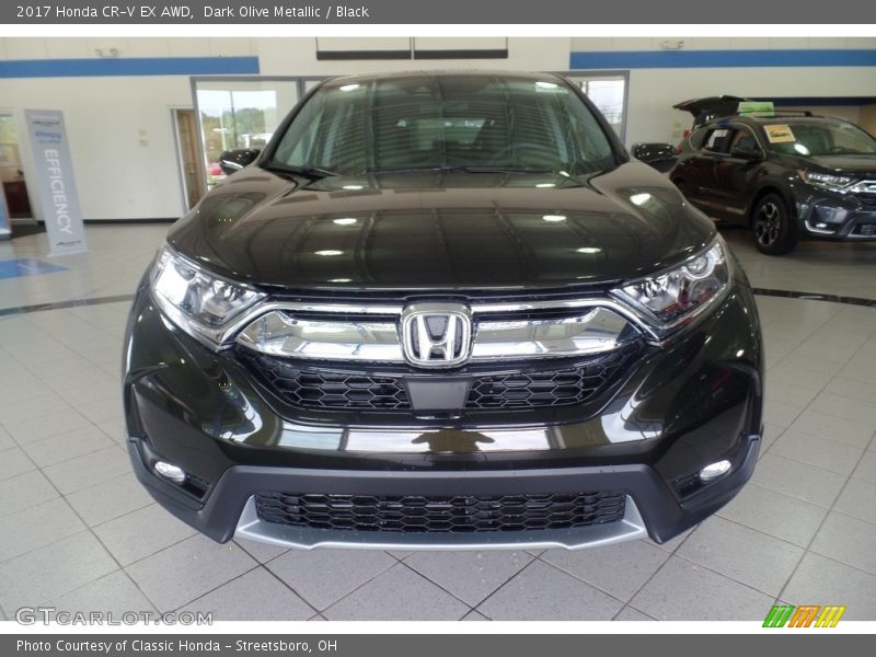 Dark Olive Metallic / Black 2017 Honda CR-V EX AWD