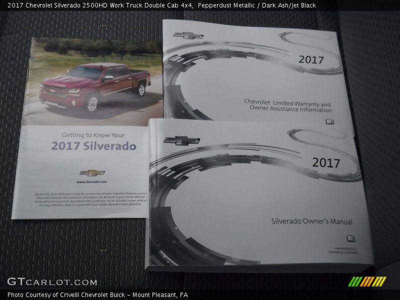 Pepperdust Metallic / Dark Ash/Jet Black 2017 Chevrolet Silverado 2500HD Work Truck Double Cab 4x4