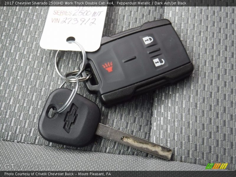 Pepperdust Metallic / Dark Ash/Jet Black 2017 Chevrolet Silverado 2500HD Work Truck Double Cab 4x4