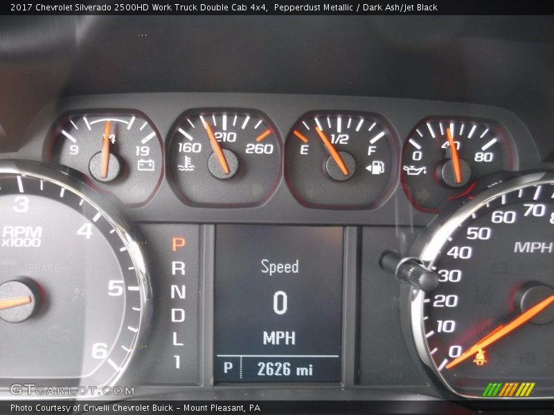 Pepperdust Metallic / Dark Ash/Jet Black 2017 Chevrolet Silverado 2500HD Work Truck Double Cab 4x4