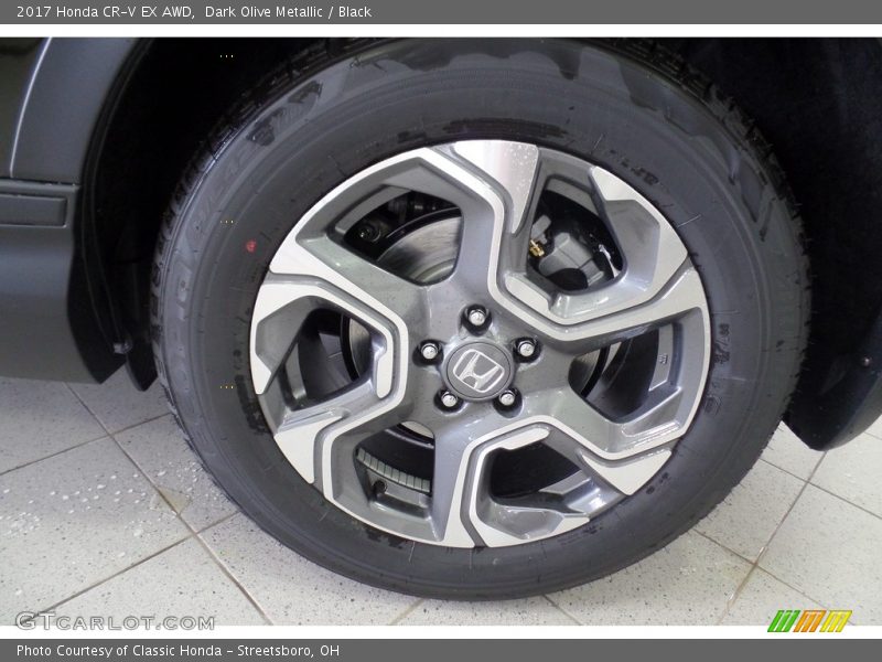 Dark Olive Metallic / Black 2017 Honda CR-V EX AWD