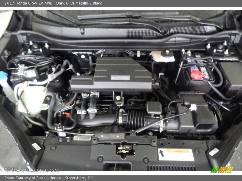 Dark Olive Metallic / Black 2017 Honda CR-V EX AWD