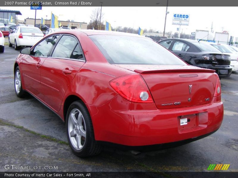 Crimson Red / Ebony 2007 Pontiac G6 V6 Sedan