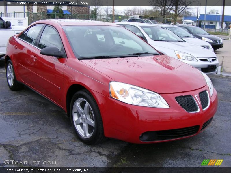 Crimson Red / Ebony 2007 Pontiac G6 V6 Sedan