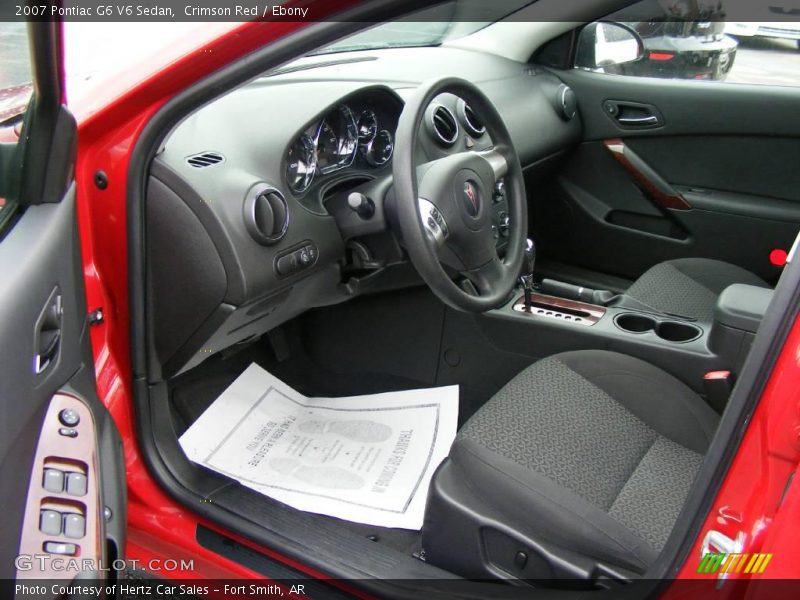 Crimson Red / Ebony 2007 Pontiac G6 V6 Sedan