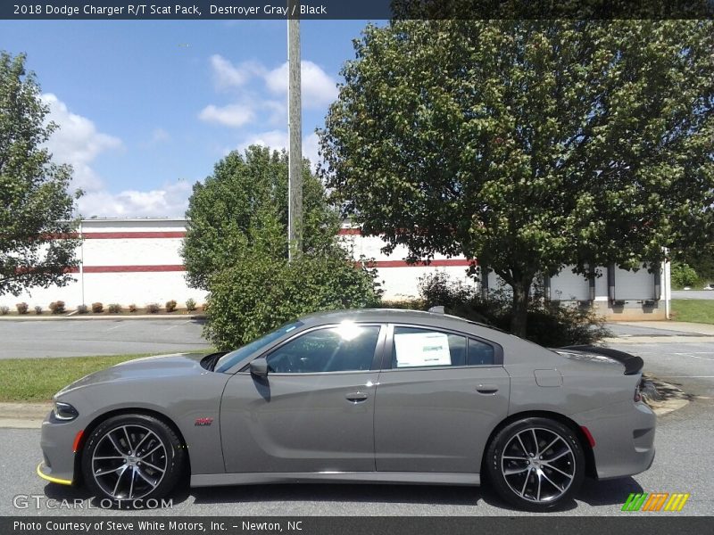 Destroyer Gray / Black 2018 Dodge Charger R/T Scat Pack