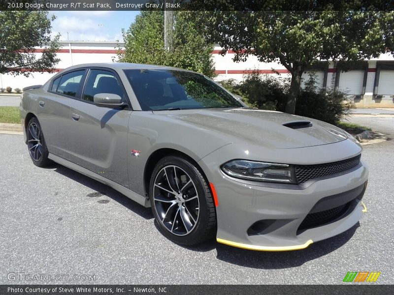 Destroyer Gray / Black 2018 Dodge Charger R/T Scat Pack