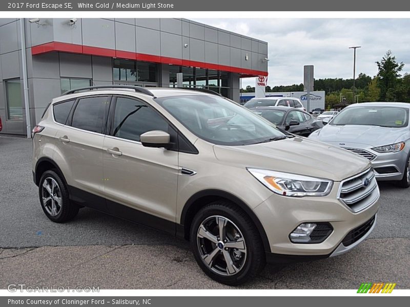 White Gold / Medium Light Stone 2017 Ford Escape SE