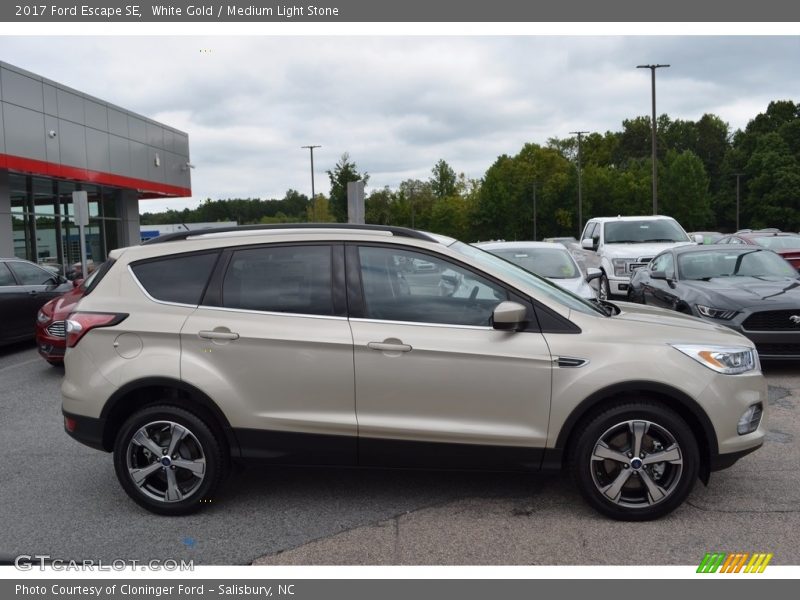 White Gold / Medium Light Stone 2017 Ford Escape SE