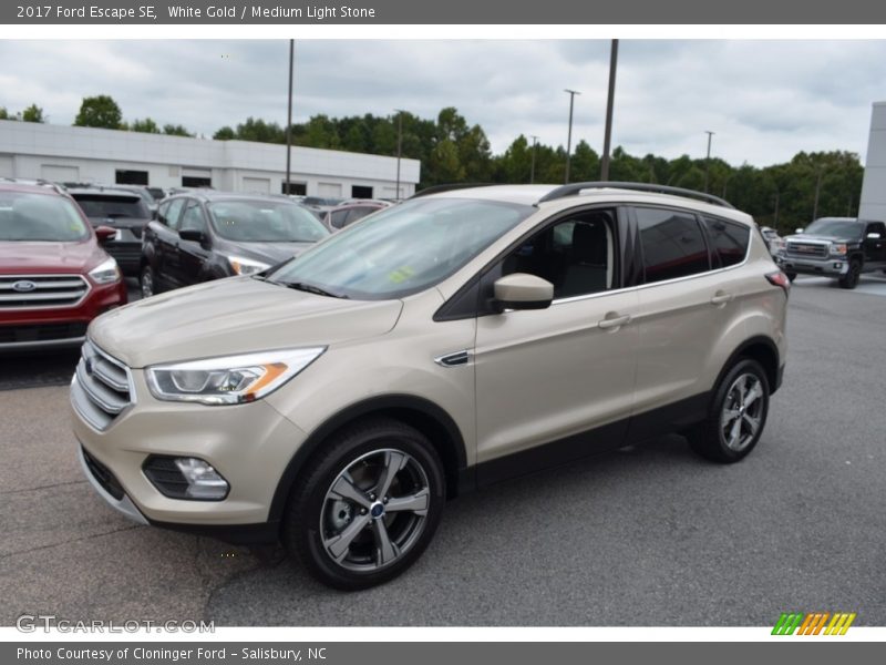White Gold / Medium Light Stone 2017 Ford Escape SE