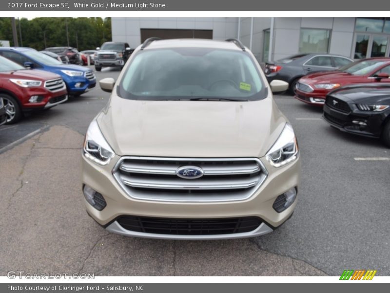 White Gold / Medium Light Stone 2017 Ford Escape SE
