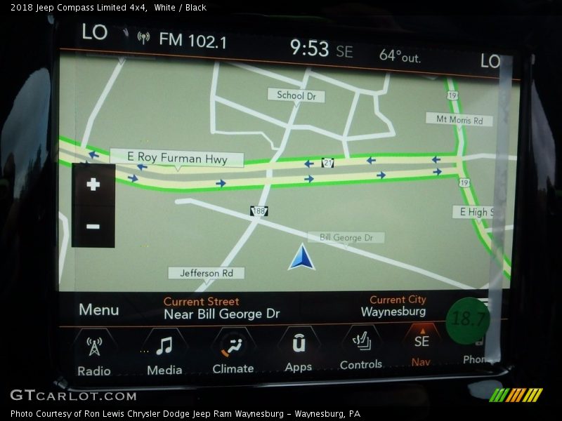 White / Black 2018 Jeep Compass Limited 4x4