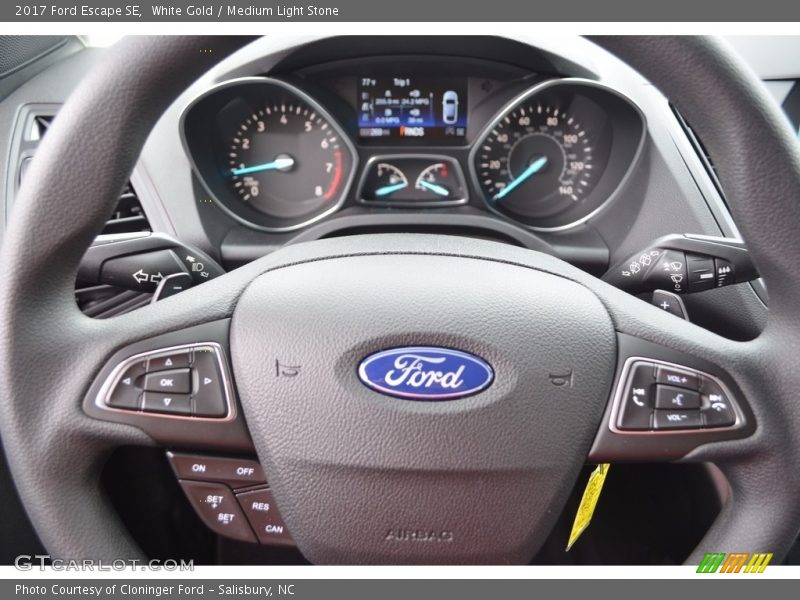 White Gold / Medium Light Stone 2017 Ford Escape SE