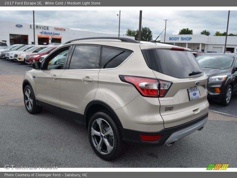 White Gold / Medium Light Stone 2017 Ford Escape SE