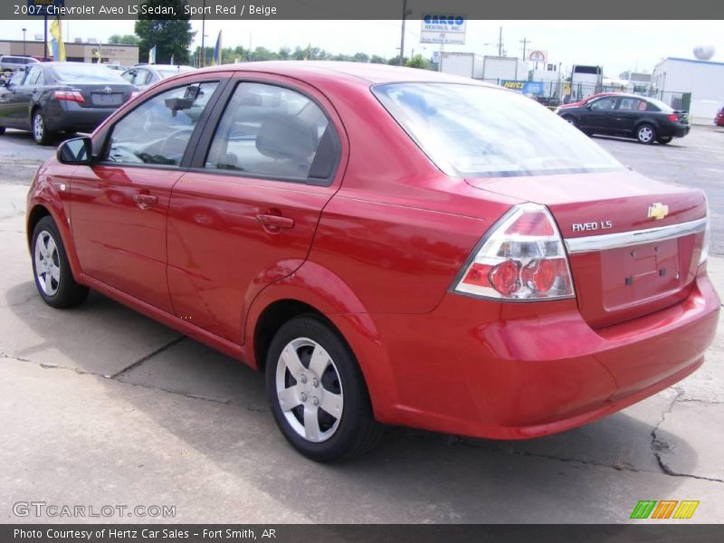Sport Red / Beige 2007 Chevrolet Aveo LS Sedan