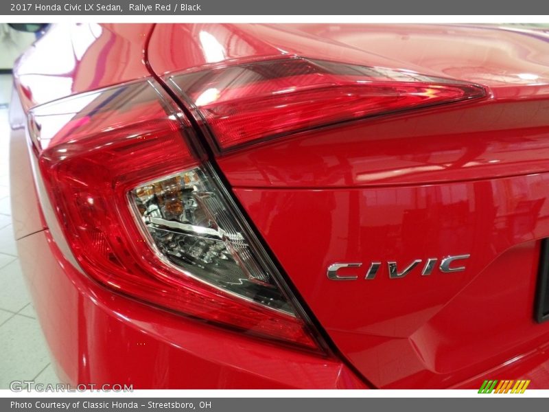 Rallye Red / Black 2017 Honda Civic LX Sedan
