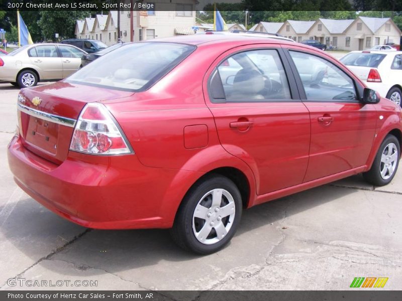 Sport Red / Beige 2007 Chevrolet Aveo LS Sedan