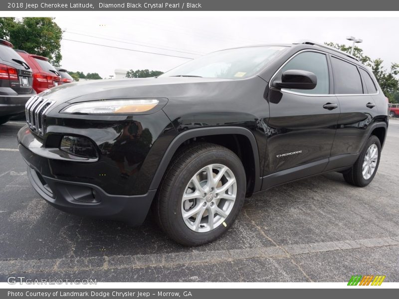 Diamond Black Crystal Pearl / Black 2018 Jeep Cherokee Latitude