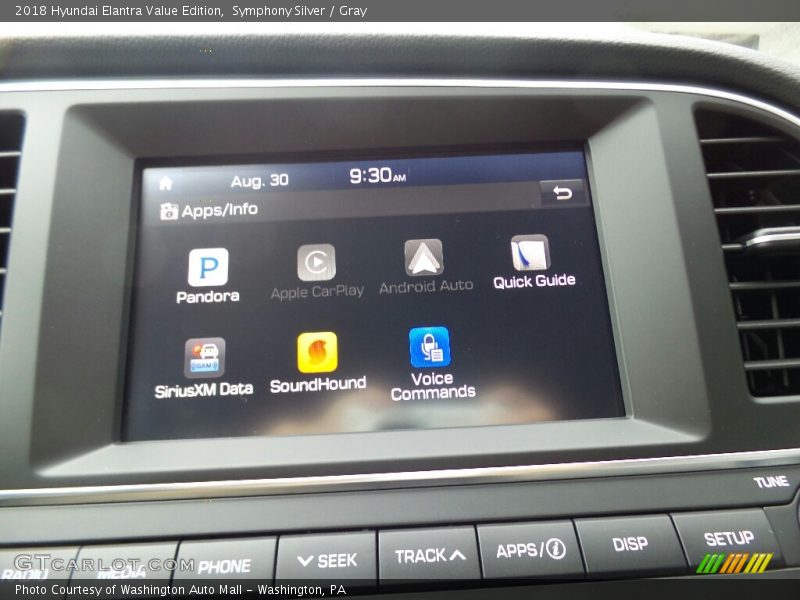 Symphony Silver / Gray 2018 Hyundai Elantra Value Edition