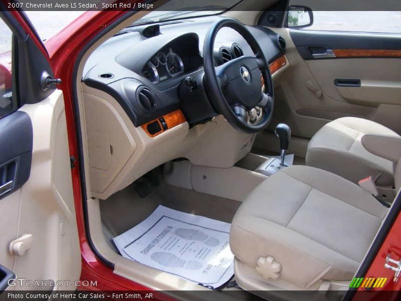 Sport Red / Beige 2007 Chevrolet Aveo LS Sedan