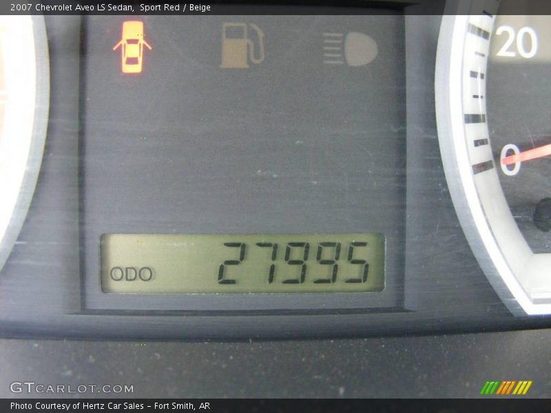 Sport Red / Beige 2007 Chevrolet Aveo LS Sedan