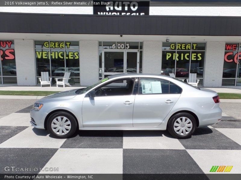 Reflex Silver Metallic / Titan Black 2016 Volkswagen Jetta S