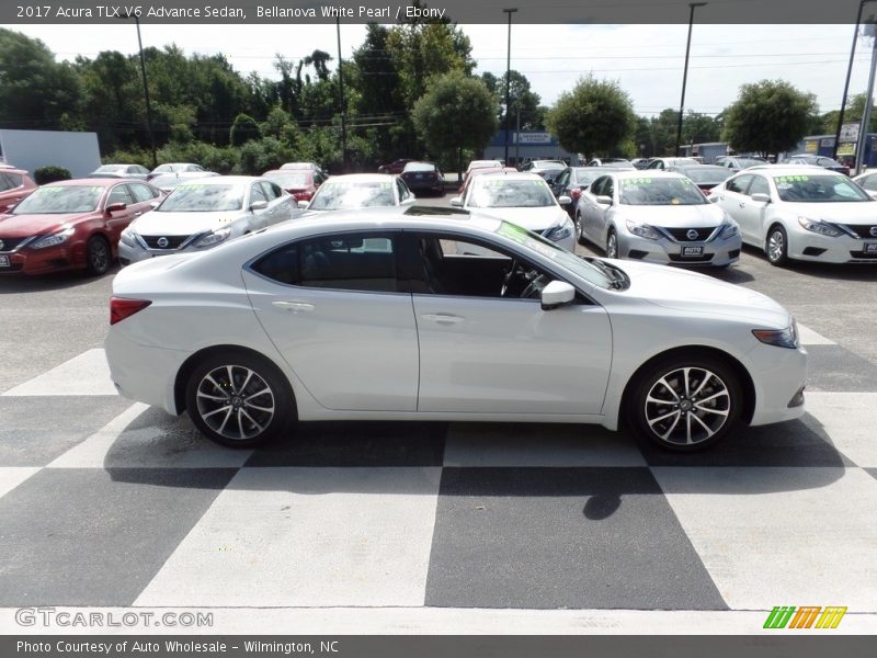Bellanova White Pearl / Ebony 2017 Acura TLX V6 Advance Sedan