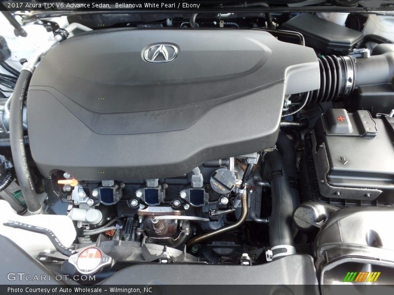 Bellanova White Pearl / Ebony 2017 Acura TLX V6 Advance Sedan