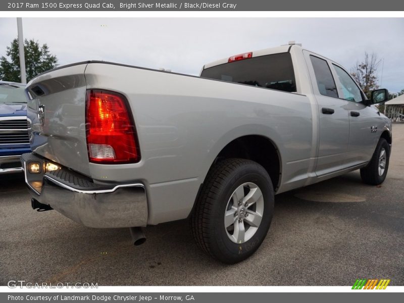 Bright Silver Metallic / Black/Diesel Gray 2017 Ram 1500 Express Quad Cab