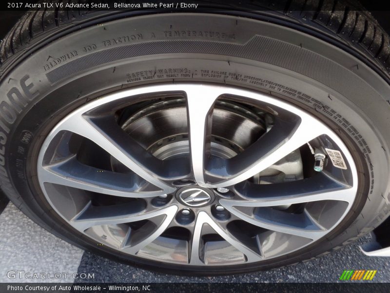 Bellanova White Pearl / Ebony 2017 Acura TLX V6 Advance Sedan