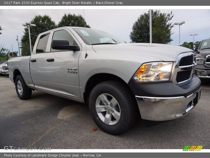 Bright Silver Metallic / Black/Diesel Gray 2017 Ram 1500 Express Quad Cab