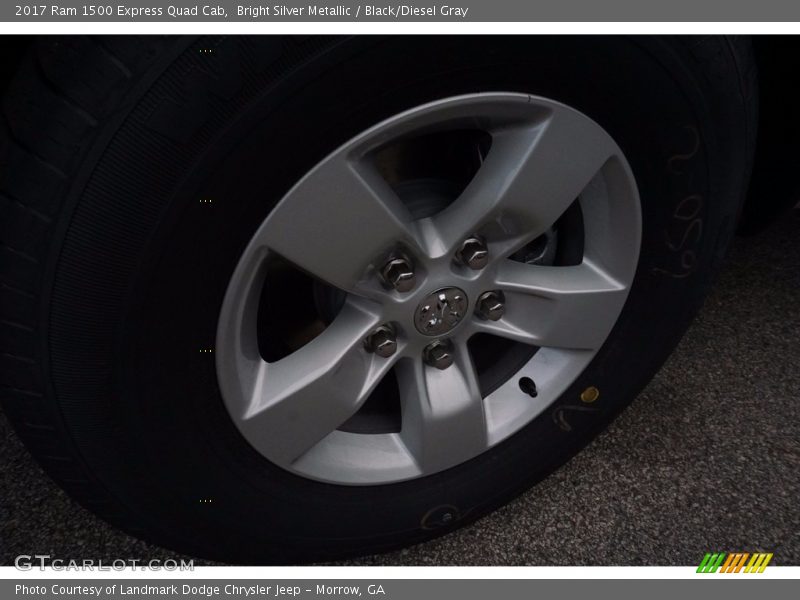 Bright Silver Metallic / Black/Diesel Gray 2017 Ram 1500 Express Quad Cab
