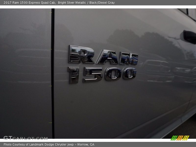 Bright Silver Metallic / Black/Diesel Gray 2017 Ram 1500 Express Quad Cab