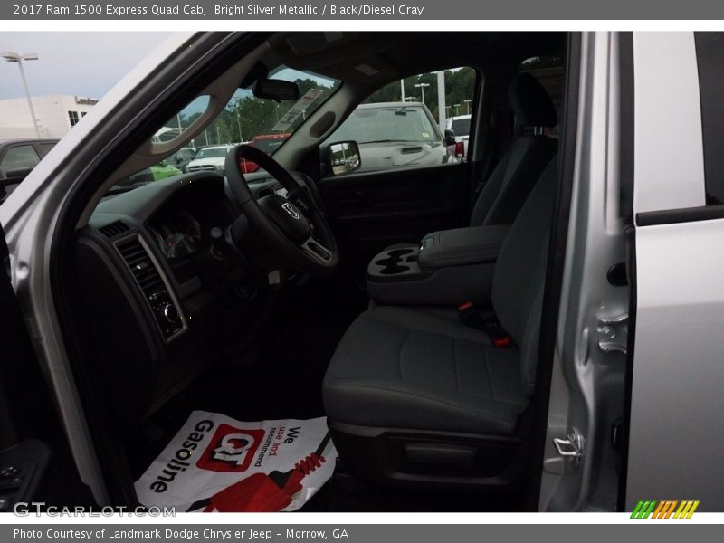 Bright Silver Metallic / Black/Diesel Gray 2017 Ram 1500 Express Quad Cab