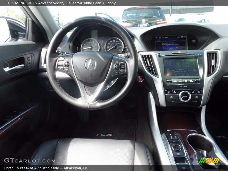 Bellanova White Pearl / Ebony 2017 Acura TLX V6 Advance Sedan