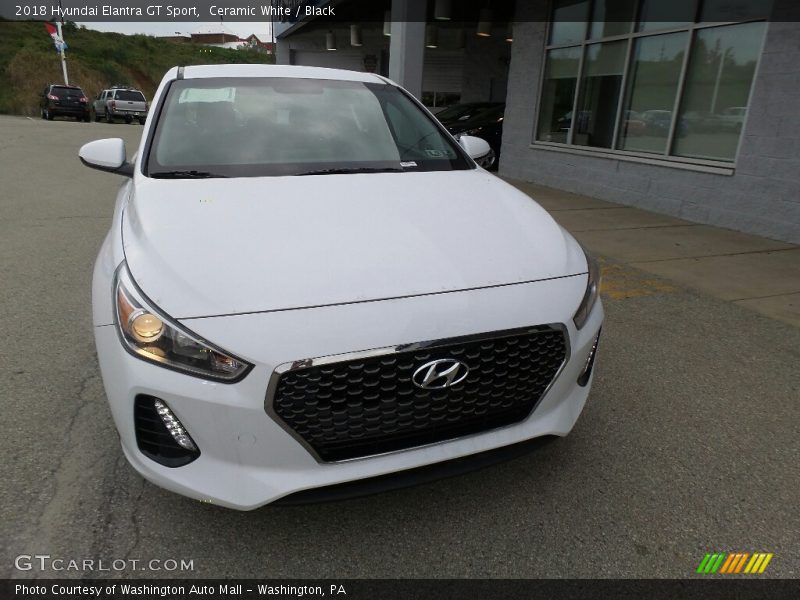 Ceramic White / Black 2018 Hyundai Elantra GT Sport