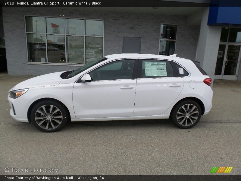 Ceramic White / Black 2018 Hyundai Elantra GT Sport