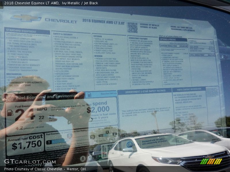 Ivy Metallic / Jet Black 2018 Chevrolet Equinox LT AWD
