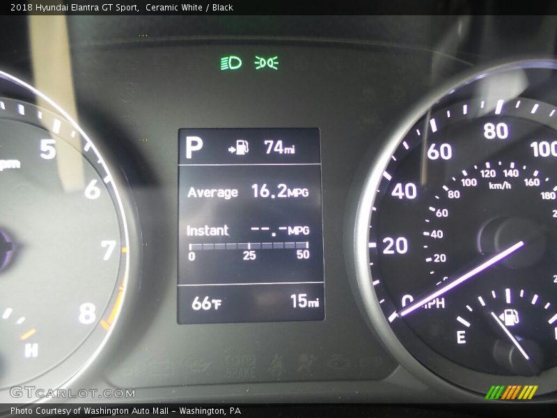 Ceramic White / Black 2018 Hyundai Elantra GT Sport