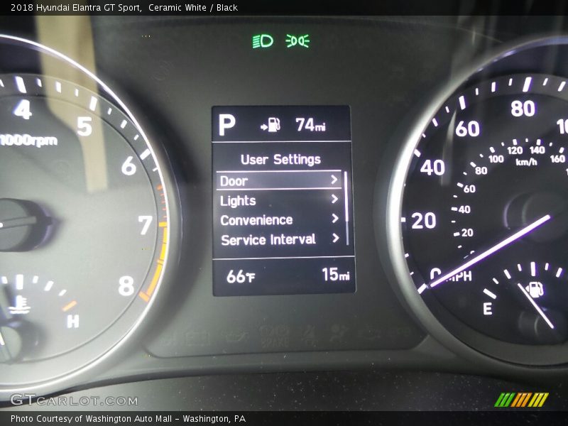 Ceramic White / Black 2018 Hyundai Elantra GT Sport
