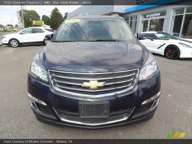 Blue Velvet Metallic / Ebony 2016 Chevrolet Traverse LT AWD
