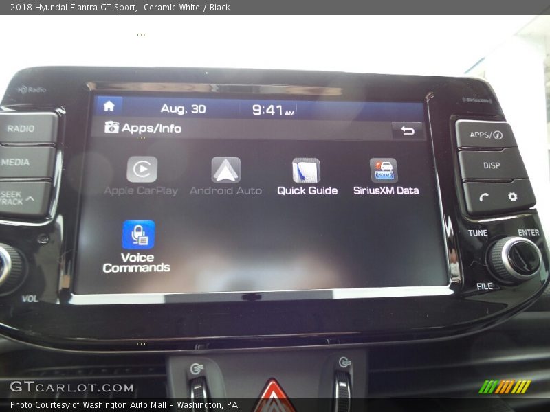 Ceramic White / Black 2018 Hyundai Elantra GT Sport