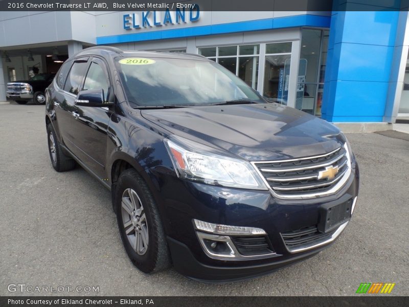 Blue Velvet Metallic / Ebony 2016 Chevrolet Traverse LT AWD