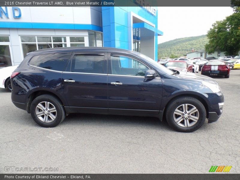 Blue Velvet Metallic / Ebony 2016 Chevrolet Traverse LT AWD