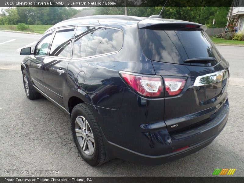 Blue Velvet Metallic / Ebony 2016 Chevrolet Traverse LT AWD