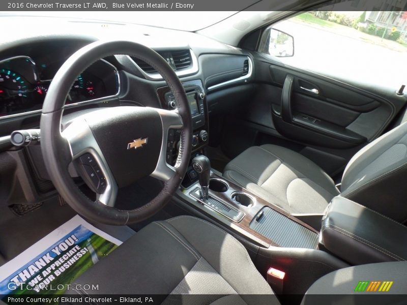 Blue Velvet Metallic / Ebony 2016 Chevrolet Traverse LT AWD