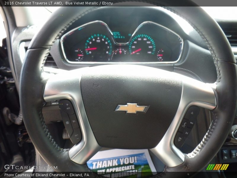 Blue Velvet Metallic / Ebony 2016 Chevrolet Traverse LT AWD
