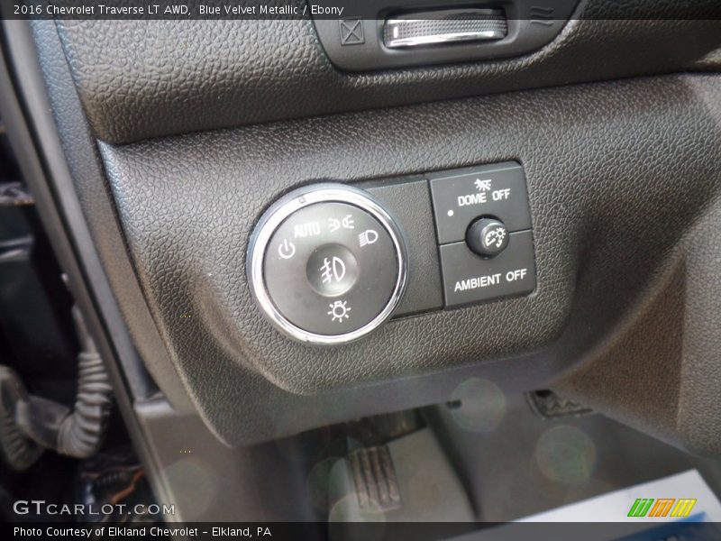 Blue Velvet Metallic / Ebony 2016 Chevrolet Traverse LT AWD